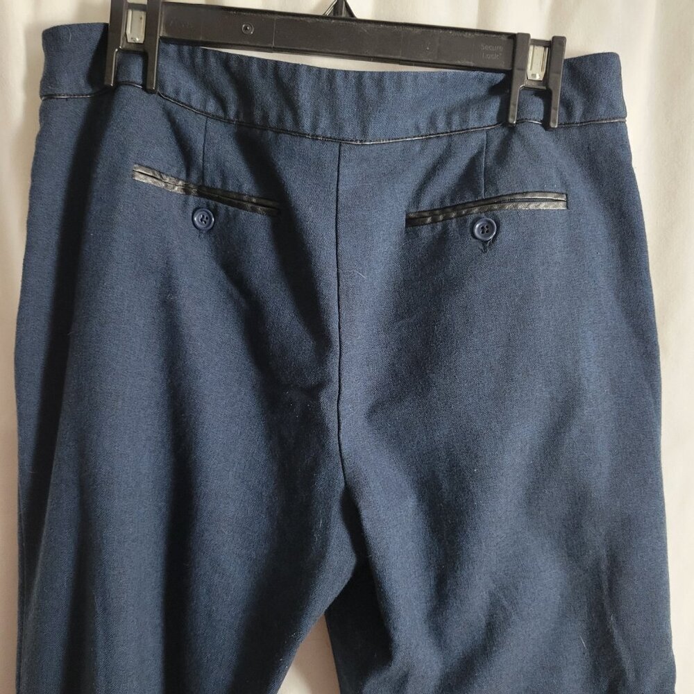 Apt. 9 Modern Fit Pants blue sz 12 stretch Rayon corpcore classic workwear EUC - Picture 9 of 14